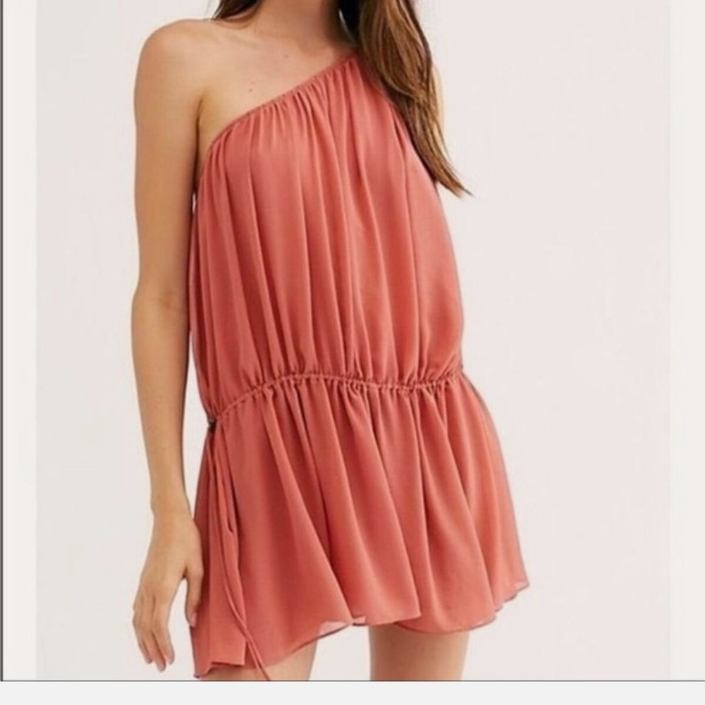 Free People Kayleen one shoulder mini dress